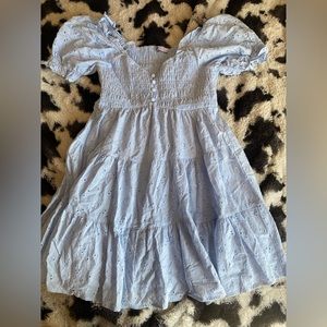 Blue Bell Sleeve Mini Dress